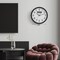 Clockswise Wall Clock, Non-Ticking Analog & Digital with Temperature Display Battery Powered, Silent Operation, Switchable Time and Date - Perfect for Classroom Office Bedroom and Study, Black
